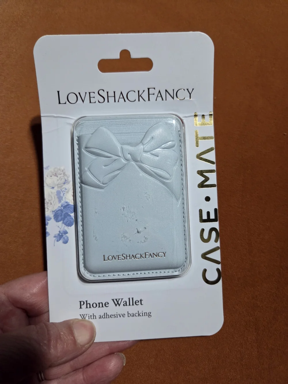 LoveShackFancy X Target Case Mate Adhesive Bow Cardholder - Whisper Blue